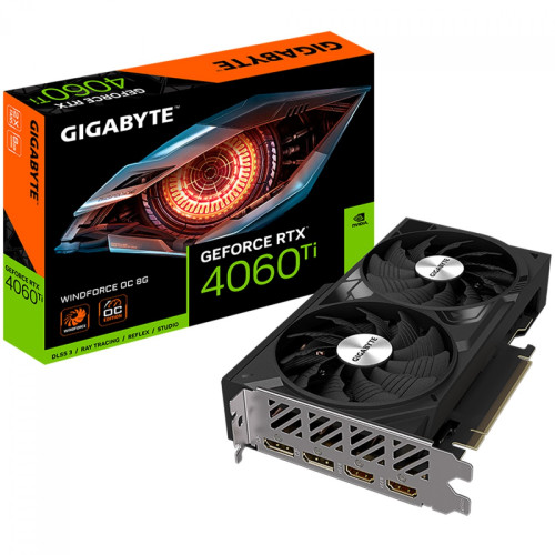 GIGABYTE GeForce RTX 4060 本体 Placa de Vídeo Gigabyte NVIDIA GeForce RTX 4060 Ti WINDFORCE OC