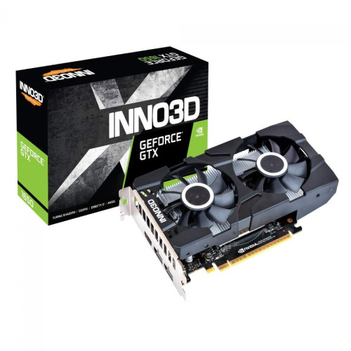 Placa de Vídeo Inno3D GeForce GTX 1650 Twin X2 OC, 4GB GDDR6, 128Bit, N16502-04D6X-1177VA25