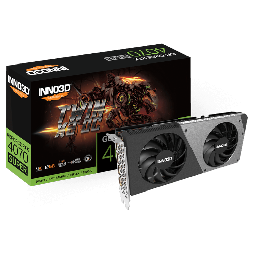Placa de Vídeo INNO3D NVIDIA GeForce RTX 4070 Super Twin X2 OC