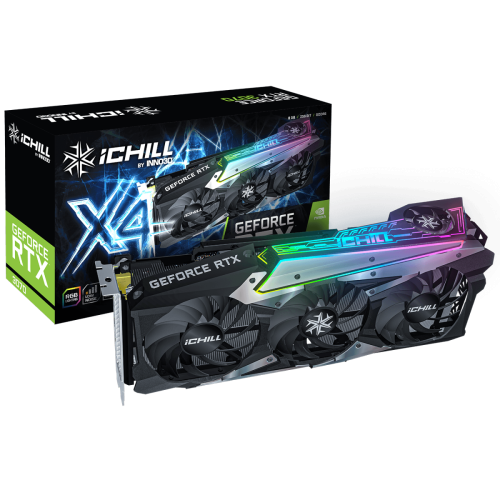 グラフィックボード・グラボ・ビデオカード iCHILL GeForce RTX 3070 8GB Placa de Vídeo Inno3D RTX 3070 iChill X4, 8GB, GDDR6, 256bit