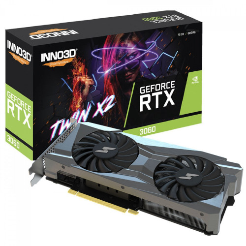 Placa de Vídeo INNO3D SuperFrame NVIDIA GeForce RTX 3060 TWIN X2