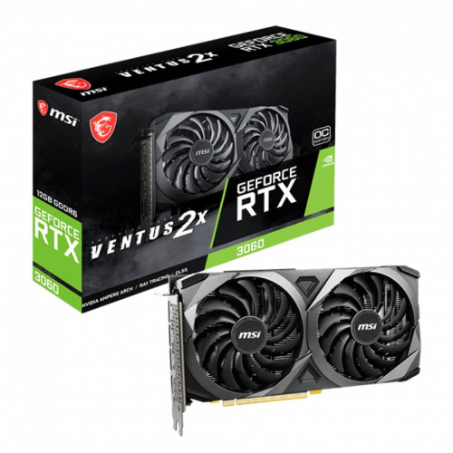 Placa de Vídeo MSI NVIDIA GeForce RTX 3060 VENTUS 2X OC, LHR, 12GB