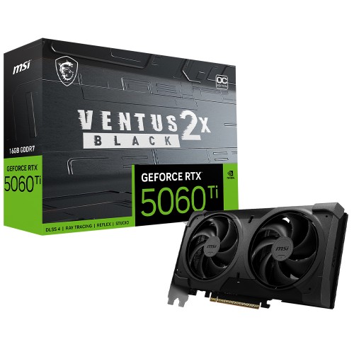Placa de Vídeo MSI NVIDIA GeForce RTX 5060 Ti Ventus 2X OC Black