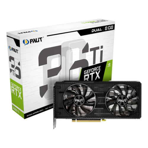 Placa de Vídeo Palit NVIDIA GeForce RTX 3060 Ti Dual, LHR Placa de Vídeo Palit NVIDIA GeForce RTX 3060 Ti Dual, LHR