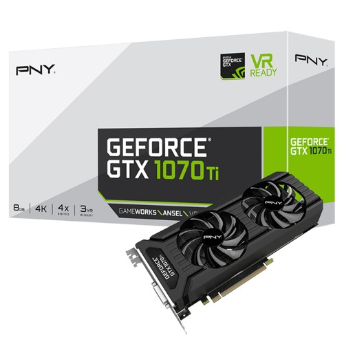 Placa de Vídeo PNY GeForce 1070 Ti Dual, 8GB GDDR5, 256Bit