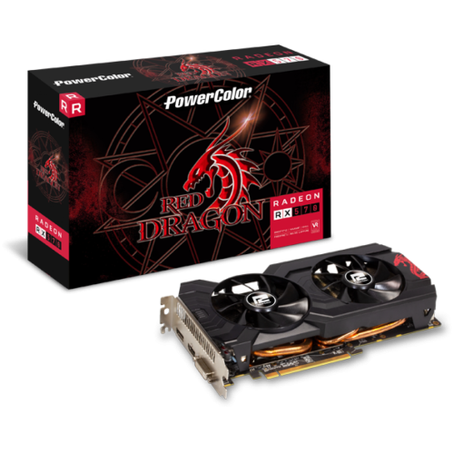 Placa de Vídeo PowerColor, Radeon, RX 570 Red Dragon Dual ...