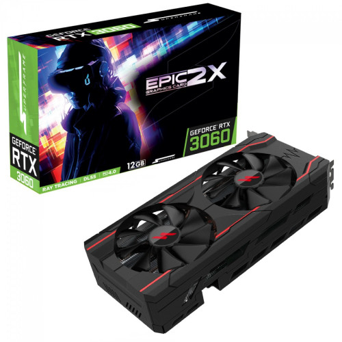Placa de Vídeo SuperFrame NVIDIA GeForce RTX 3060 EPIC 2X, 12GB