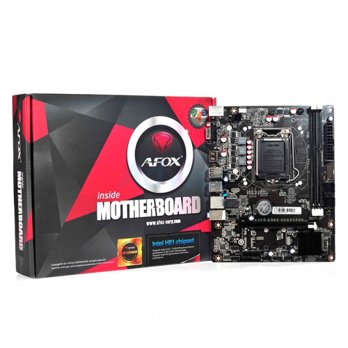 Placa Mãe Afox IH81-MA5 Chipset H81, Intel LGA 1155, mATX, DDR3