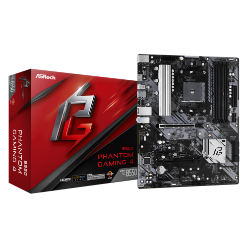 Placa Mãe ASRock B550 Phantom Gaming 4, Chipset B550, AMD AM4, ATX