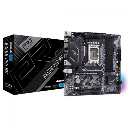 Placa Mãe ASRock B660M Pro RS, Chipset B660, Intel LGA 1700, mATX