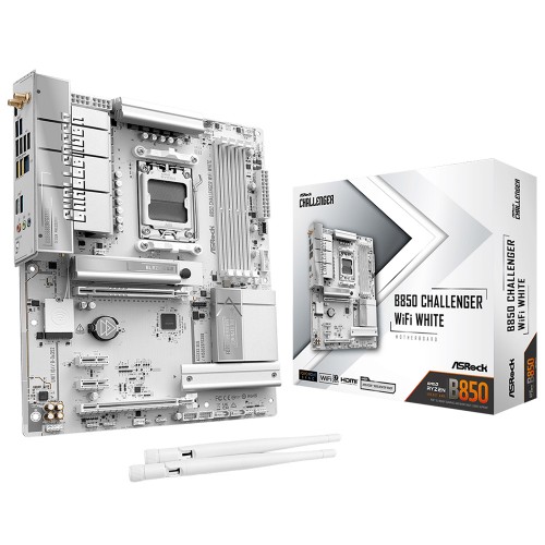 Placa Mãe ASRock B850 Challenger WiFi White