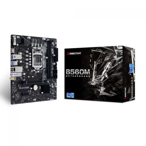 Placa Mãe Biostar B560MH-E 2.0, Chipset B560, Intel LGA 1200, mATX, DDR4