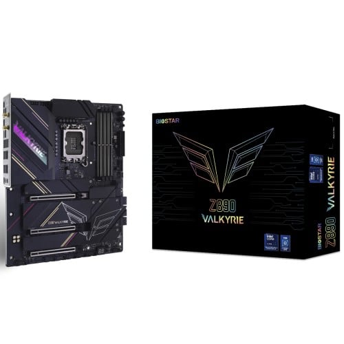 Placa Mãe Biostar Z890 Valkyrie, Chipset Z890, Intel LGA 1851, ATX, DDR5, IZ89AADT-R01-BS215D