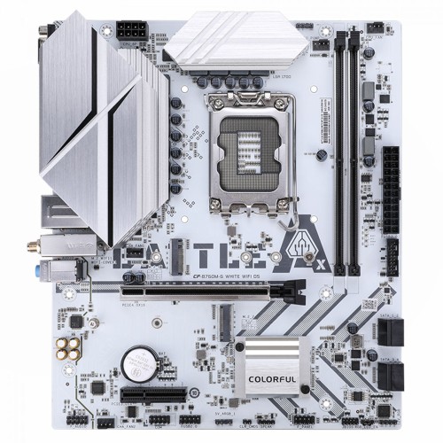 Placa Mãe Colorful Battle-AX B760M-G White WIFI D5 V20A, Chipset B760, Intel LGA 1700, MATX, DDR5