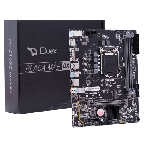 Placa Mãe Duex DX H510ZG, Chipset H510, Intel LGA 1200, MATX, DDR4
