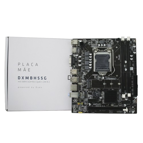 Placa Mãe Duex DXMBH55G, Chipset H55, Intel LGA 1156, MATX, DDR3