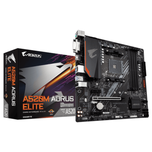 Placa Mãe Gigabyte A520M AORUS Elite, Chipset A520, AMD AM4, mATX, DDR4