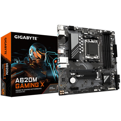 Placa Mãe Gigabyte A620M Gaming X, Chipset A620, AMD AM5, M-ATX, DDR5
