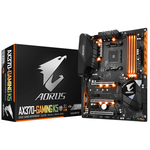 Placa Mãe Gigabyte AORUS GA-AX370-Gaming K5, Chipset X370, AMD AM4
