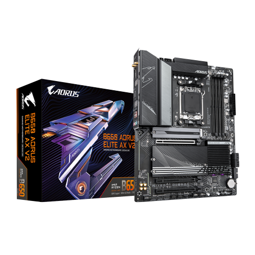 Placa Mãe Gigabyte B650 Aorus Elite AX V2, WIFI, Chipset B650, AMD AM5, ATX, DDR5