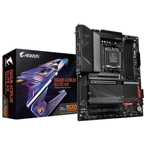 Placa Mãe Gigabyte B650 Aorus Elite AX, WIFI, Chipset B650, AMD AM5, ATX, DDR5, 9MB65ELX-00-G12