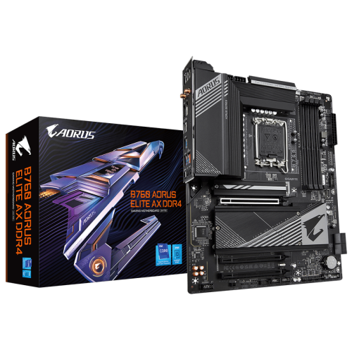 Placa Mãe Gigabyte B760 Aorus Elite AX DDR4, WiFi, Chipset B760, Intel LGA 1700, ATX, DDR4