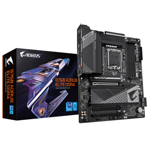 Placa Mãe Gigabyte B760 Aorus Elite DDR4, Chipset B760, Intel LGA 1700, ATX, DDR4