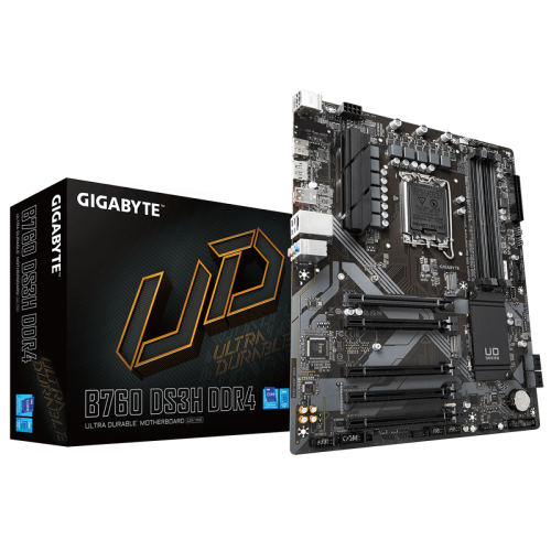 Placa Mãe Gigabyte B760 DS3H DDR4, Chipset B760, Intel LGA 1700, ATX, DDR4