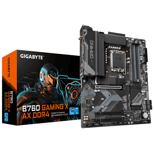 Placa Mãe Gigabyte B760 Gaming X AX DDR4, WiFi, Chipset B760, Intel LGA 1700, ATX, DDR4