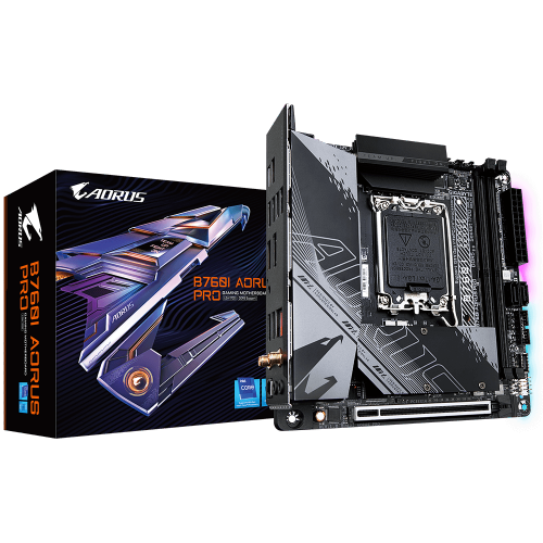 Placa Mãe Gigabyte B760I Aorus Pro, WIFI, Chipset B760, Intel LGA 1700, M-ITX, DDR5