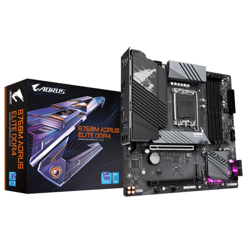 Placa Mãe Gigabyte B760M Aorus Elite DDR4, Chipset B760, Intel LGA 1700, mATX, DDR4