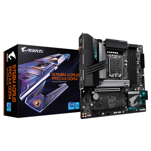 Placa Mãe Gigabyte B760M Aorus Pro AX DDR4, Chipset B760, Intel LGA 1700, mATX, DDR4