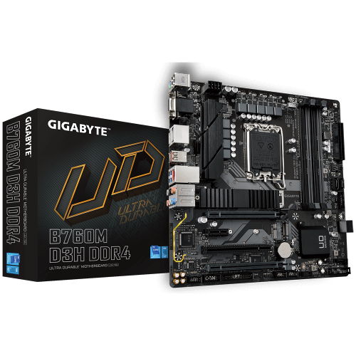 Placa Mãe Gigabyte B760M D3H DDR4, Chipset B760, Intel LGA 1700, M-ATX, DDR4 - OPEN BOX