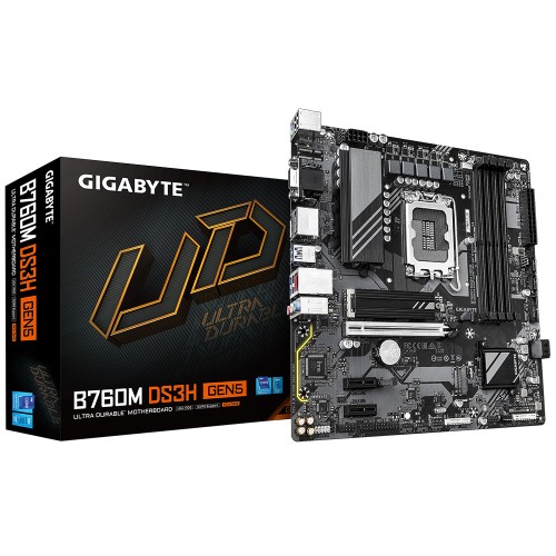 Placa-Mãe Gigabyte B760M DS3H B760 LGA 1700 M-ATX DDR5 | Terabyte