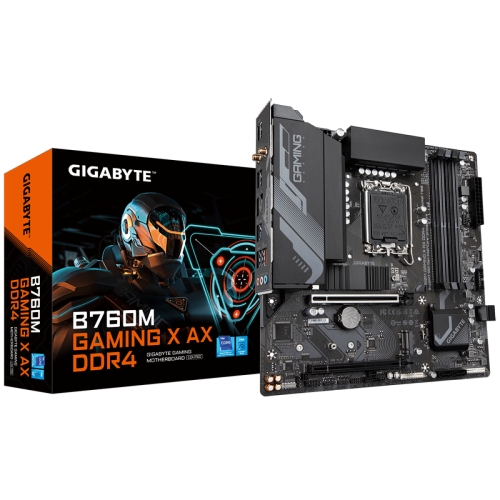 Placa Mãe Gigabyte B760M Gaming X AX DDR4, Chipset B760, Intel LGA 1700, MATX, DDR4