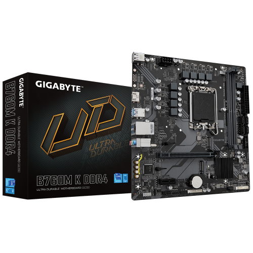 Placa Mãe Gigabyte B760M K DDR4, Chipset B760, Intel LGA 1700, mATX, DDR4 - Open Box