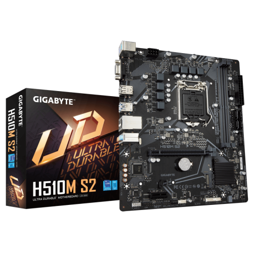 Placa Mãe Gigabyte H510M S2, Chipset H510, Intel LGA 1200, mATX, DDR4, H510M S2
