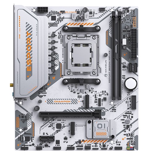 Placa Mãe Maxsun eSport B650M WiFi Ice, Chipset B650, AMD AM5