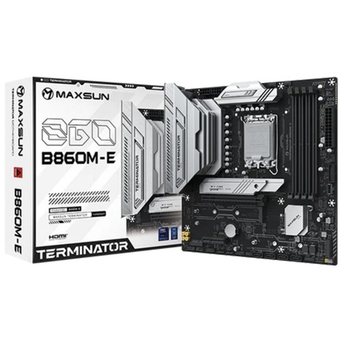 Placa Mãe Maxsun Terminator B860M-E, Chipset B860, Intel LGA 1851, mATX, DDR5