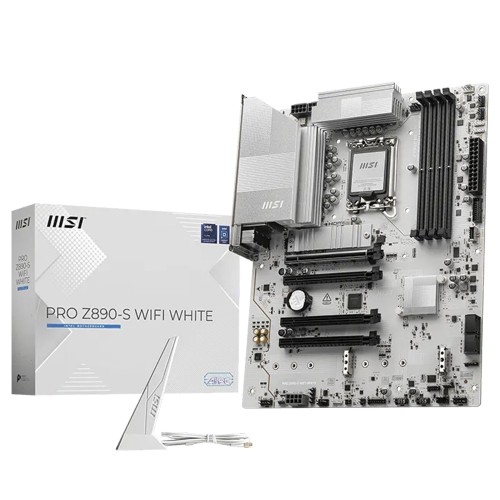 Placa Mãe MSI PRO Z890-S WIFI WHITE, Chipset Z890, Intel LGA 1851, ATX, DDR5, 911-7E54-003