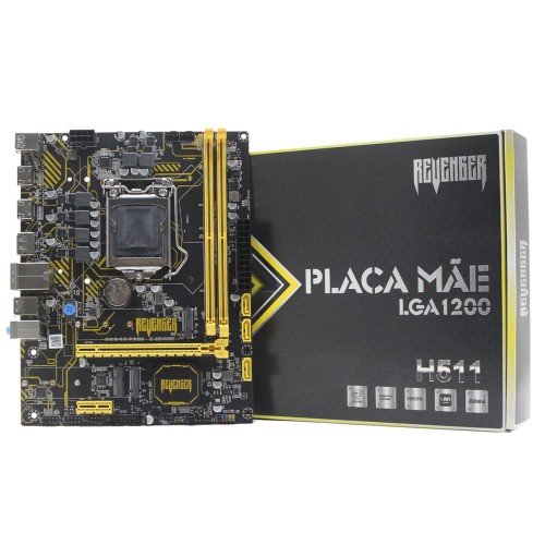 Placa Mãe Revenger G-H511, Chipset H511, Intel LGA 1200, MATX, DDR4