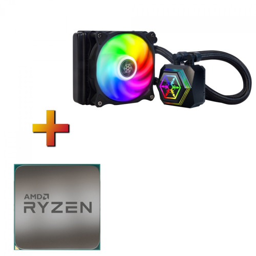 Processador AMD Ryzen 5 5600X 4.6GHz + Water Cooler SilverStone