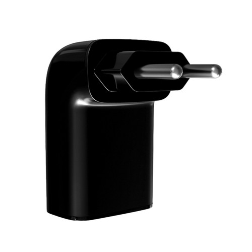 Protetor CLAMPER Pocket Fit, 2 Pinos, 10 Amperes, Bivolt, Formato Fit 90º, Preto