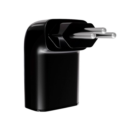 Protetor CLAMPER Pocket Fit LCF, 3 Pinos, 20 Amperes, Bivolt, Formato Fit 90º, Preto