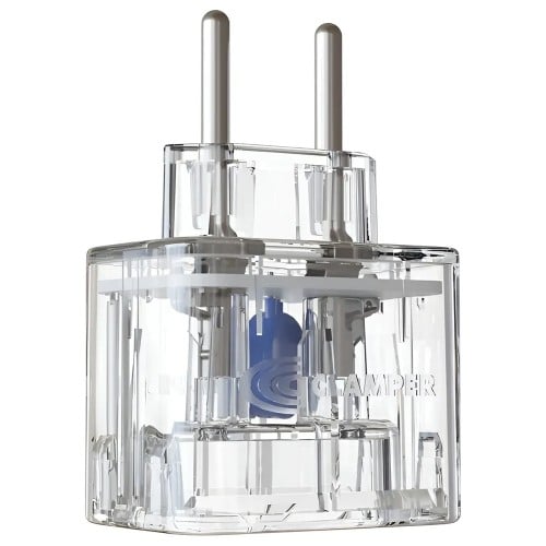 Protetor CLAMPER Pocket LCF, 2 Pinos, 10 Amperes, Bivolt, Transparente