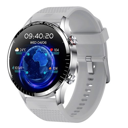 Relógio SmartWatch Level LVW-50S, AMOLED 1.3&amp;quot;, Android/IOS, Bluetooth, IP68, Monitoramento de Frequência Cardíaca, Pulseira De Silicone, Prata