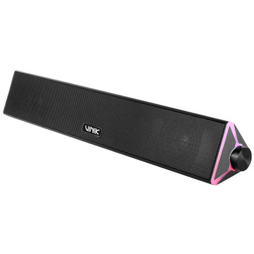 Soundbar Gamer Vinik Galaxy, Rainbow, USB, 3.5mm, 2x3W, Preto, SBG6WGLX