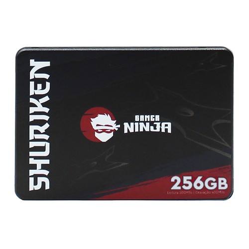 SSD Gamer Ninja Shuriken 256GB, Sata III, Leitura 510MBs e