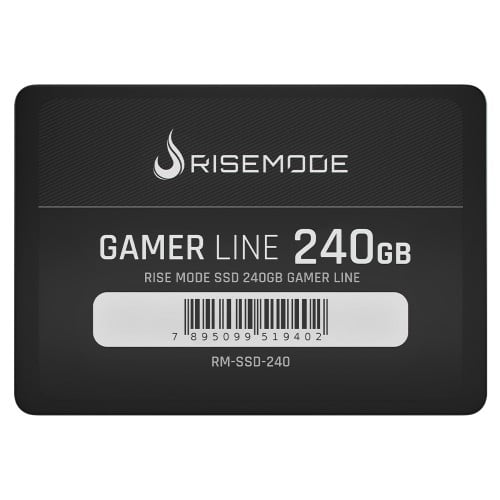 SSD Rise Mode Gamer Line, 240GB, Sata III, Leitura 535MBs e Gravação 435MBs, RM-SSD-240
