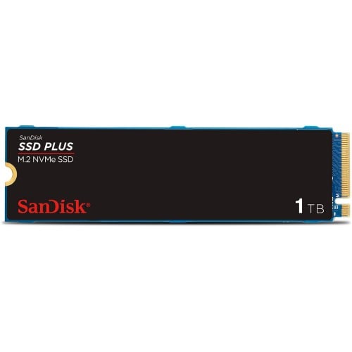 SSD SanDisk Plus, 1TB, M.2 NVMe PCIe 3.0, Leitura 3200MBs e Gravação 2500MBs, SDSSDA3N-1T00-G26